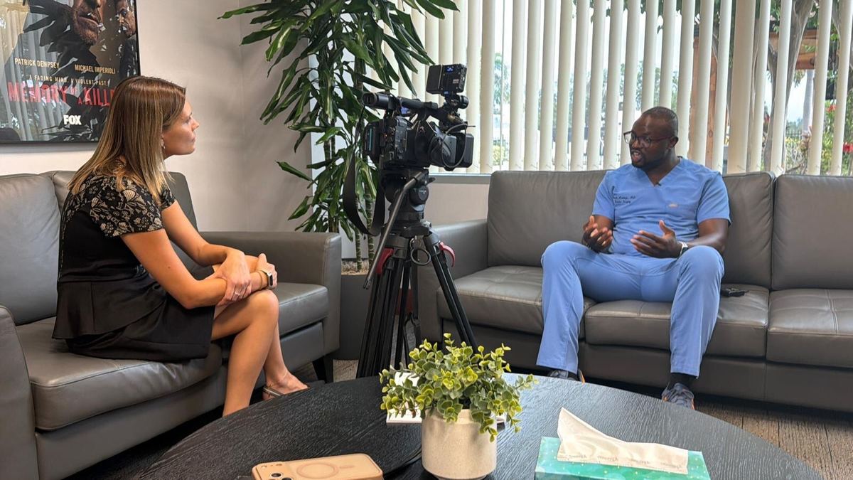 Video interview with a physician recorded for patient education content